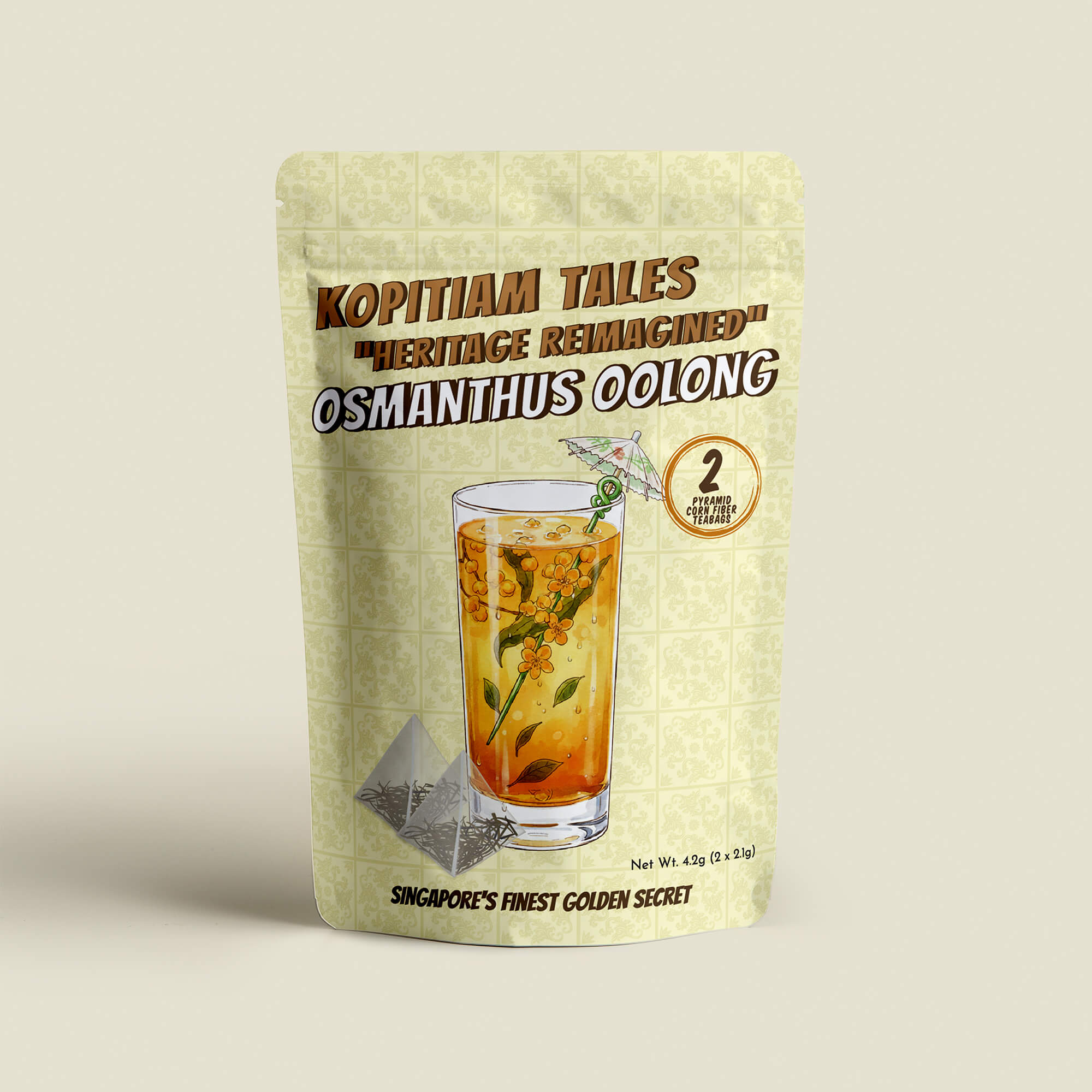 osmanthus oolong tea front packaging floral oolong tea