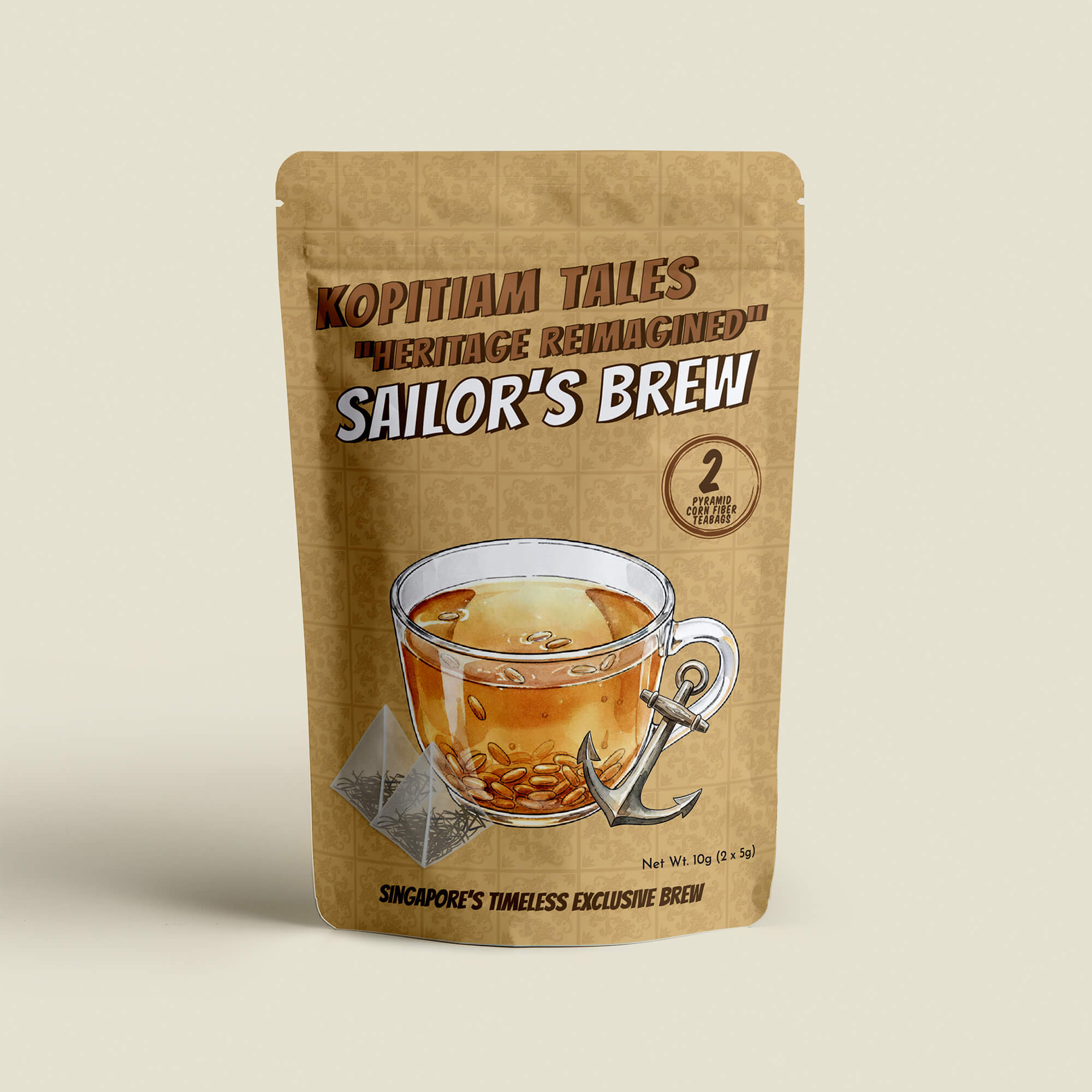 Sailors brew front packaging roasted brown rice tea