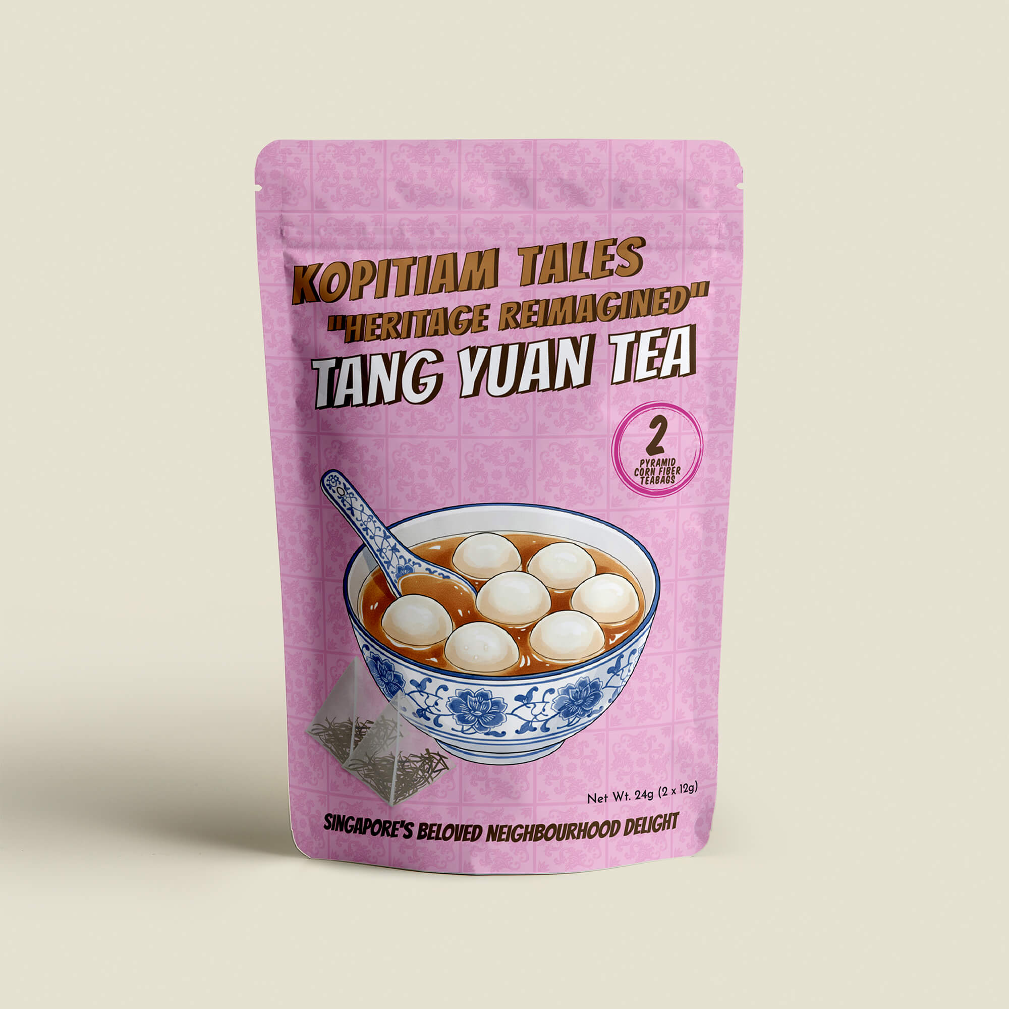 Tang yuan tea front packaging ginger dessert tea